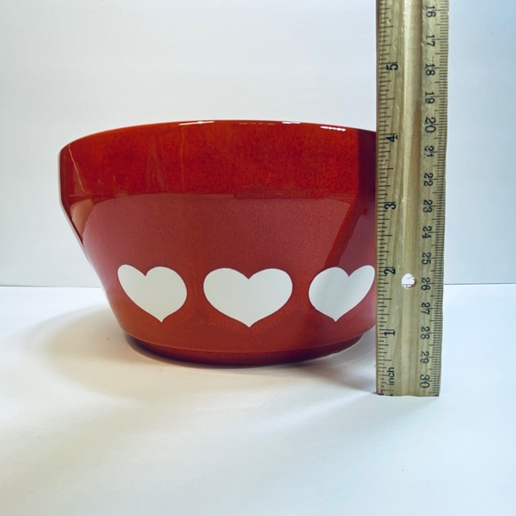 Waechtersbach China Red White HEART 8 7/8" Round Vegetable Serving Bowl **READ** - Picture 10 of 10